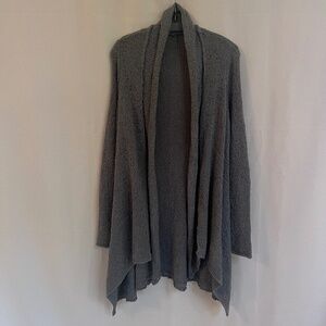 VINCE  Wrap Open Front Cardigan Sweater Asymmetric Dark Gray Sz M
